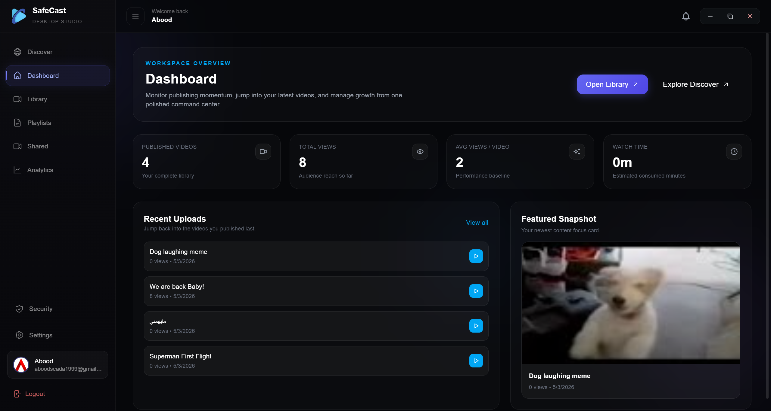 SafeCast application screenshot