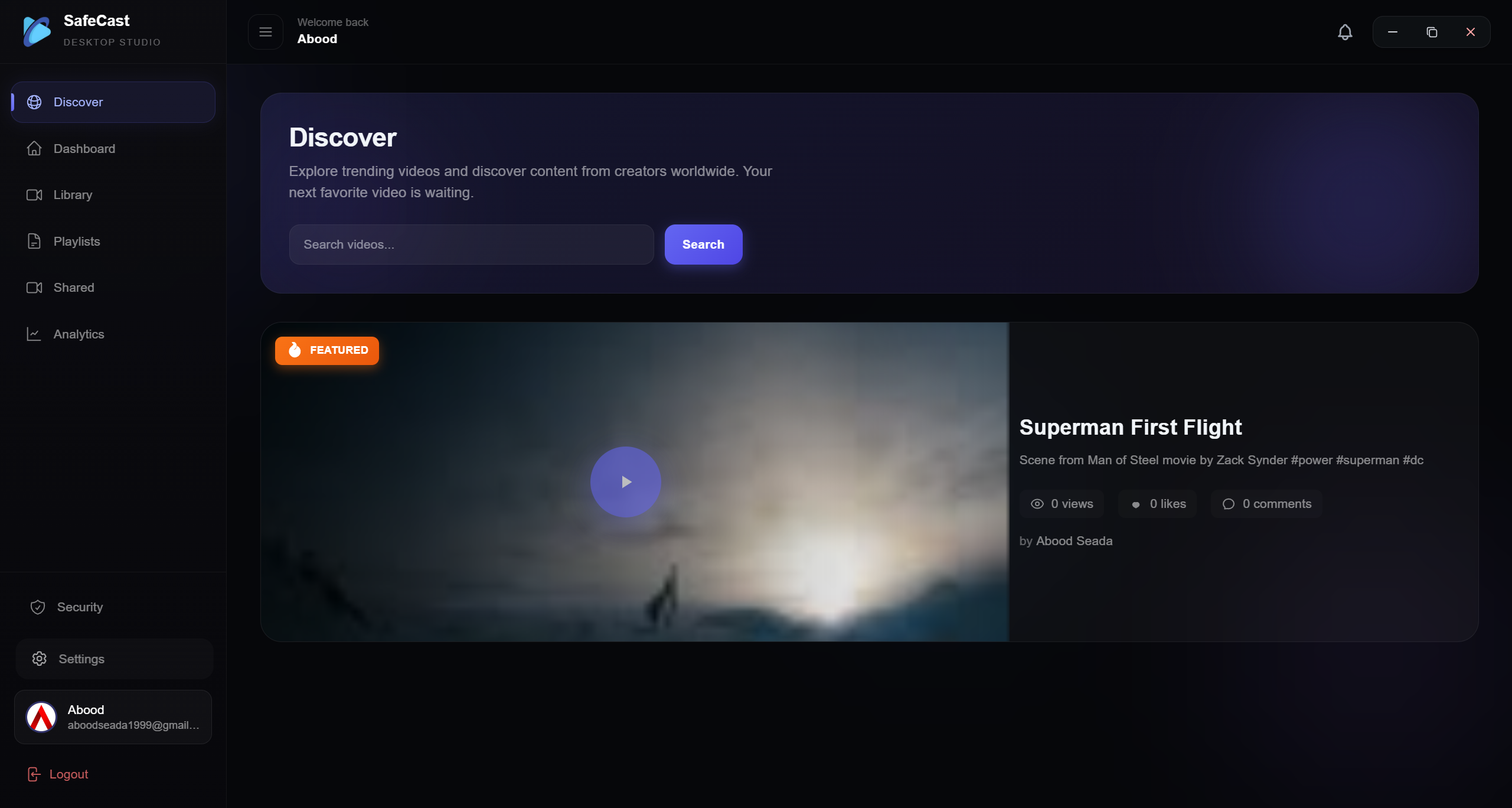 SafeCast application screenshot